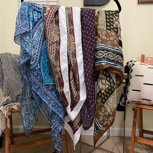 4 Silk Scarves